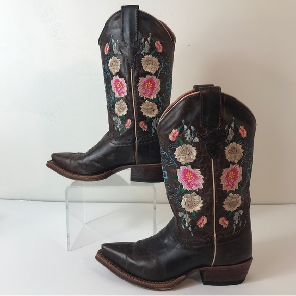 Macie Bean Shoes Macie Bean Girls Cowgirl Cowboy Boots Leather